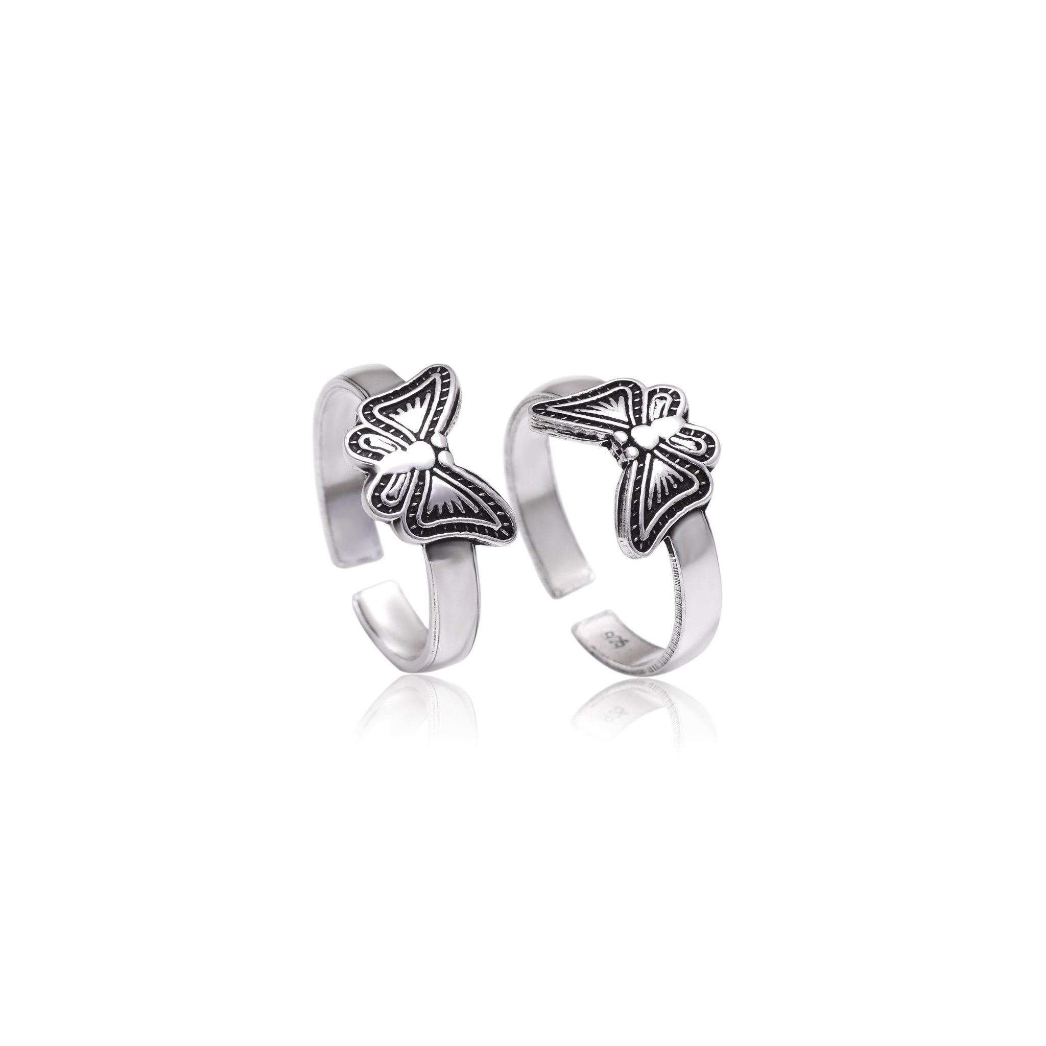 Good looking pair of Toe Rings Bichiya in 92.5 Silver - Toe Rings