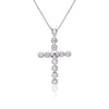 Holy Cross Pure 92.5 Sterling Silver Unisex Pendant with Cz Stones