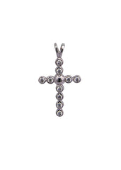 Holy Cross Pure 92.5 Sterling Silver Unisex Pendant with Cz Stones - Pendants