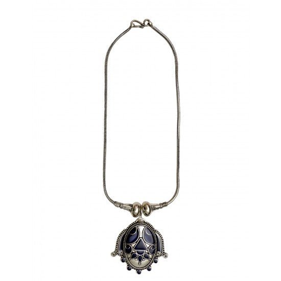 Lapis Lazuli Stone Tribal Look Necklace for Navratri - Necklace