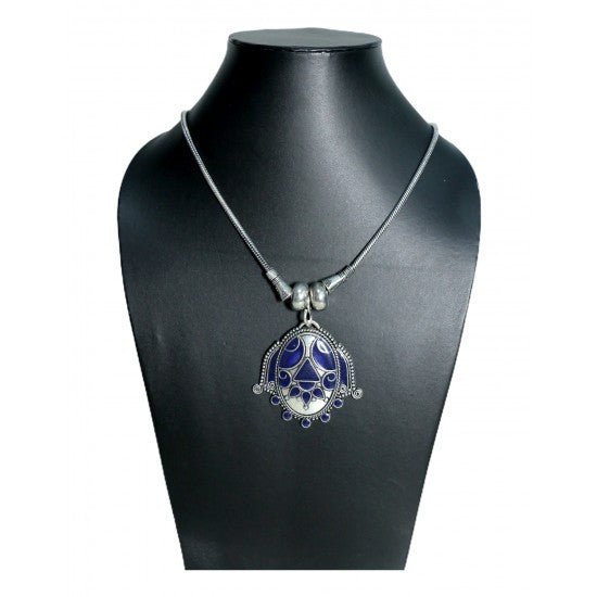 Lapis Lazuli Stone Tribal Look Necklace for Navratri - Necklace