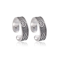 Pair of good looking Oxidized 925 Silver Toe Rings - Toe Rings