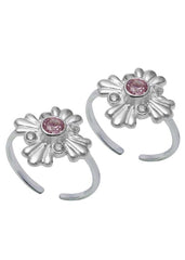 Pretty Cubic Zirconia Toe Rings in 92.5 Sterling Silver - Toe Rings