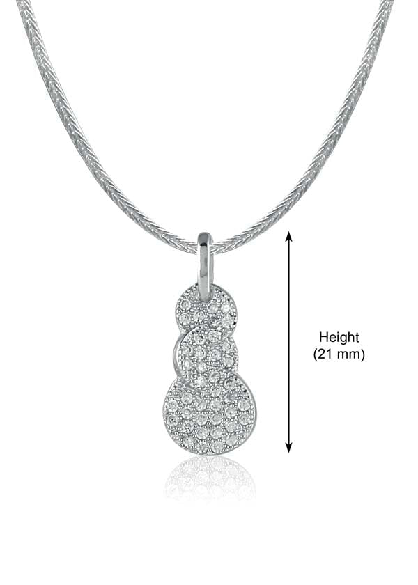 Pure 92.5 Sterling Silver Designer CZ Pendant with Silver Chain - Pendants