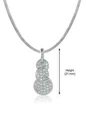 Pure 92.5 Sterling Silver Designer CZ Pendant with Silver Chain - Pendants
