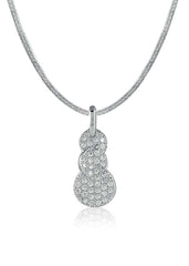 Pure 92.5 Sterling Silver Designer CZ Pendant with Silver Chain - Pendants