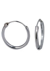 Pure 92.5 Sterling Silver Unisexual Hoop Earrings