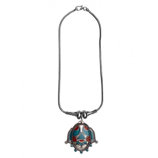 Semi Precious Stones Tribal Look Necklace - Necklace
