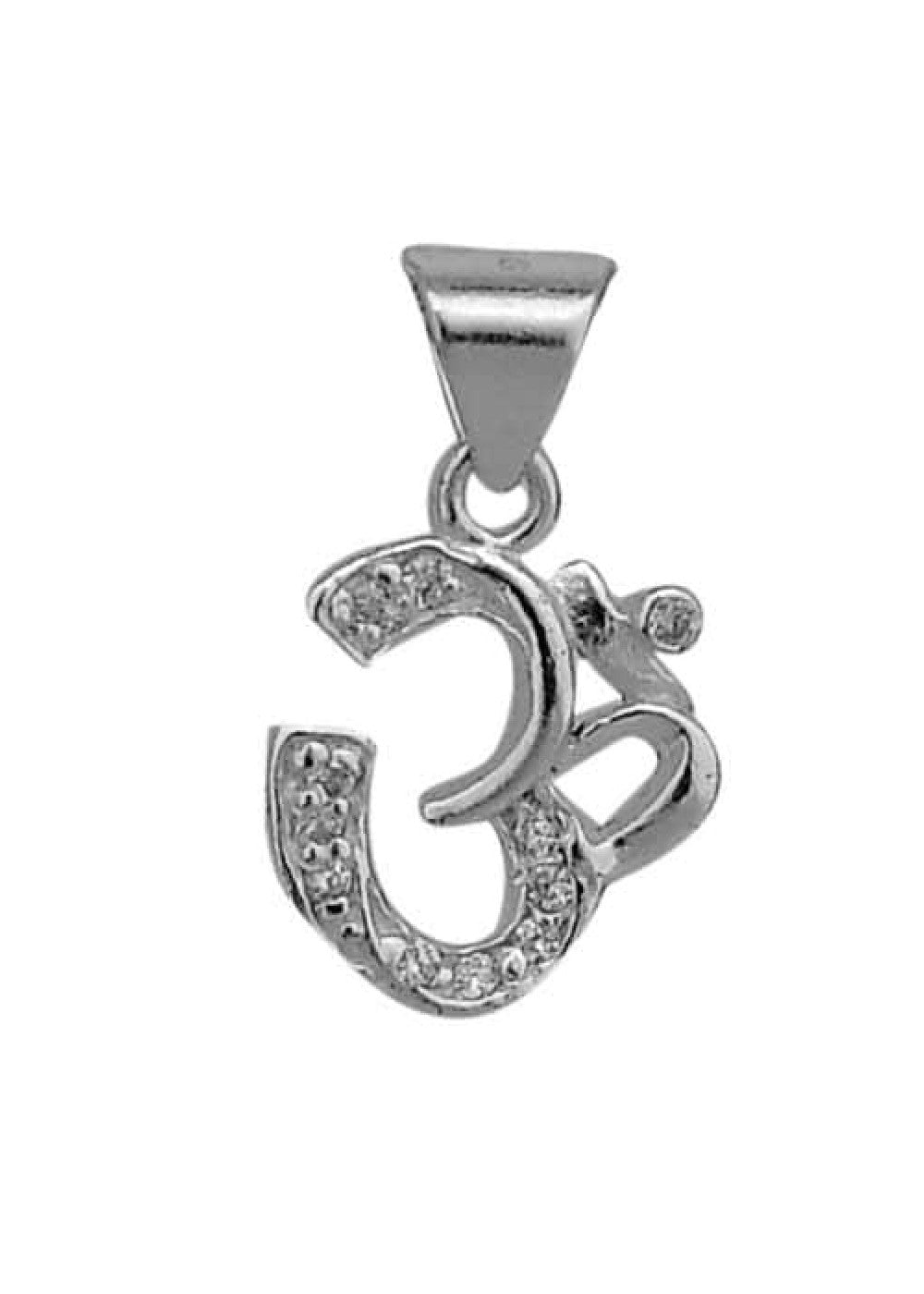Small OM Pure 92.5 Sterling Silver Unisex Pendant for Boys - Pendants