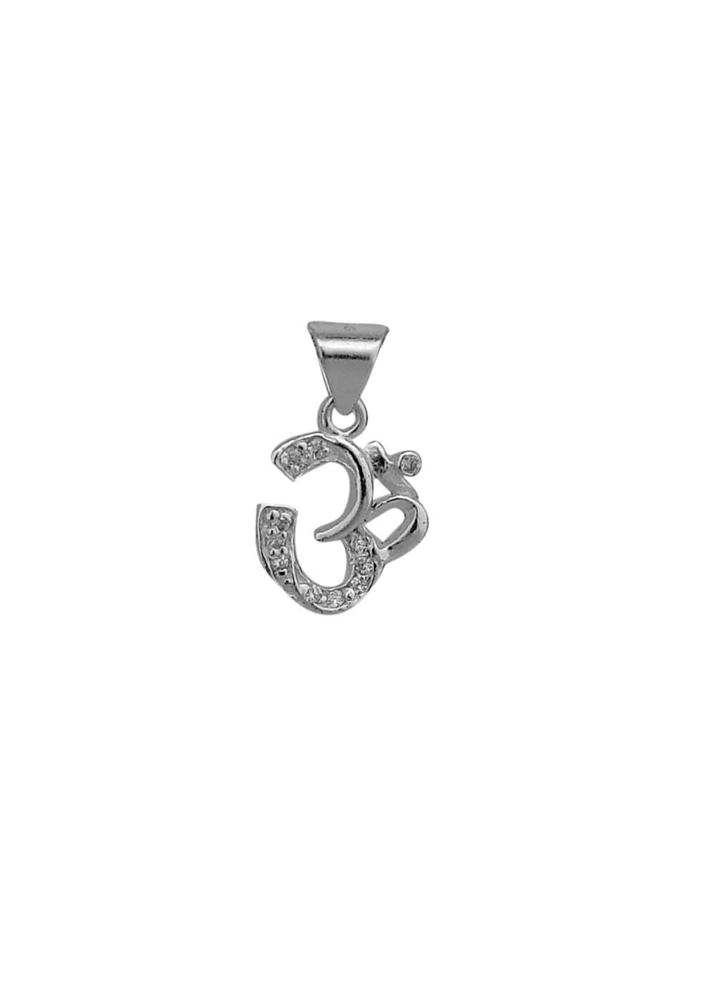 Small OM Pure 92.5 Sterling Silver Unisex Pendant for Boys - Pendants