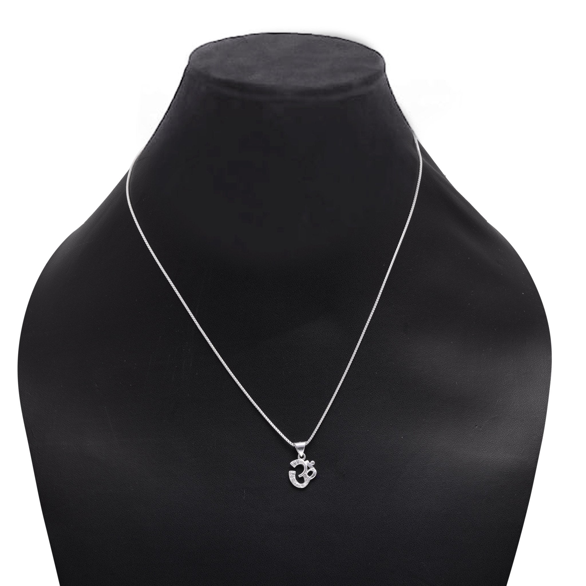 Small OM Pure 92.5 Sterling Silver Unisex Pendant - Pendants