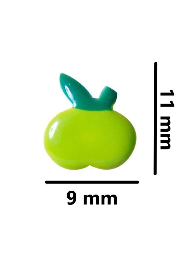 Sterling Silver Cute and Elegant Green Apple Studs - Studs