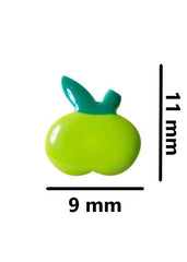 Sterling Silver Cute and Elegant Green Apple Studs - Studs