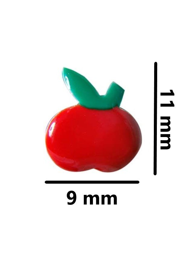 Sterling Silver Cute and Elegant Red Apple Studs - Studs