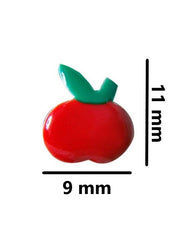 Sterling Silver Cute and Elegant Red Apple Studs - Studs