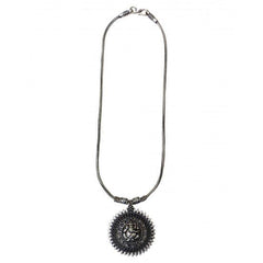Trendy Sitting Ganesha Round Necklace - Necklace