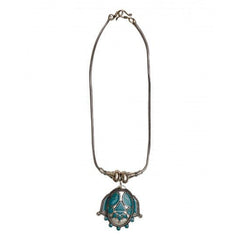 Turquoise Stone Tribal Look Necklace - Necklace